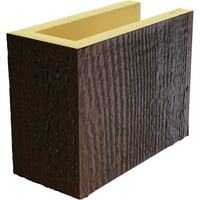 Ekena Millwork 8 H 10 D 60 W Rough Sawn Fau Wood Camplace Mantel Kit W alamo Corbels, Premium Hickory