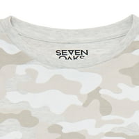 Седум дабови момчиња мулти-печатени маички со долги ракави, големини со 4-16