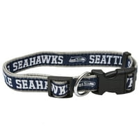 Миленичиња Прва НФЛ Сиетл Seahawks јака за кучиња - тешка, издржлива и прилагодлива фудбалска јака за кучиња мачки - средно