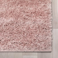 Добро ткаени Elle Basics Emerson Modern Shag Solid Color Pink 3'11 5'3 Област килим