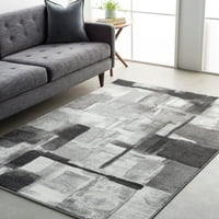 Уметнички ткајачи Алејо црно сиво модерна 2 '2'11 Област килим