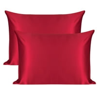 Уникатни поволни договори Мама свилени перници за сет на црвена стандард за коса на коса