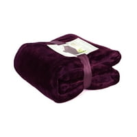 Фланел Фланел Фланел ќебе, пурпурен крал 79 x89 меко лесен кревет за кревет