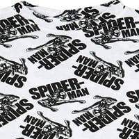 Момци за момчиња Spider-Man врзани за графички маички за бојадисување 4-16