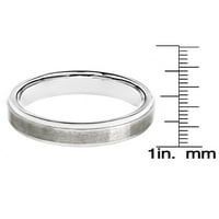 Крајбрежен накит четкан и полиран ринг -титаниумски бенд прстен
