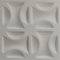 Ekena Millwork 5 8 W 5 8 H York Endurawall Декоративен 3Д wallиден панел, текстура металик сребро