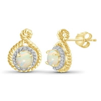 Jewelersclub 0. CTW Opal Gemstone & AC