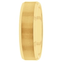 Машки златен тон тонфрам обичен свадбен бенд - машки прстен