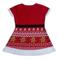 Olоли џемпери девојки Божиќен нов фустан од џемпер, големини 4-16