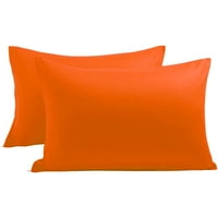 Единствени поволни перници за перници од 2 парчиња египетска памучна перница покритие портокалова кралица