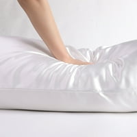 Уникатни поговори сатенски перници за тело за затворање на патент бело 20 x48
