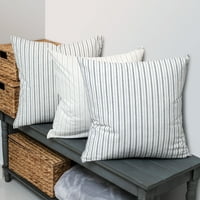 Подобри домови и градини со пердуви исполнети ткаени исцрпени ленти за декоративни перници за фрлање, 20 x20