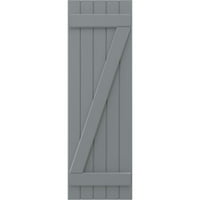 Ekena Millwork 12 W 22 H врв на врвот на теренот за проветрување: Функционален, PVC Gable Vent W 1 4 рамка