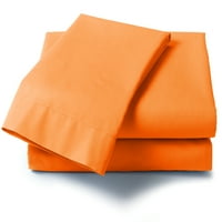 Сет за лебеди за комфорност со лебеди со 4 парчиња кревет - близнак, портокал