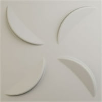 Ekena Millwork 5 8 W 5 8 H pinwheel Endurawall Декоративен 3Д wallиден панел, ултраковер сатенски цвет бело