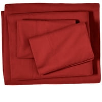 Голи дома памучен фланел длабок џеб со 4 парчиња сет со бонус перници