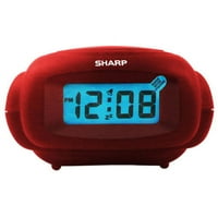 Остриот LCD дигитален црвен часовник за аларм