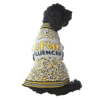 Живописен животен џемпер од кучиња крзно флуентност-медиум