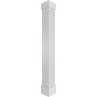 Ekena Millwork 8 W 10'H Craftsman Classic Square Non-Tapered Westmore Fretwork Column W Mission Capital &