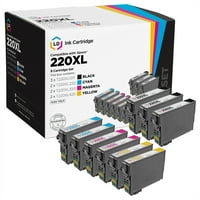 Повторно воспоставена замена за замена за касети со висок принос на Epson 220XL: T220XL црна, T220XL Cyan, T220XL магента, T220XL жолта
