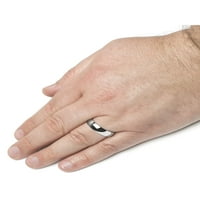Крајбрежен накит со висок полиран завршен титаниумски бенд прстен