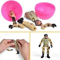 Забавни мали играчки војници играчки исполнети велигденски јајца со разновидни играчки за раздвојување