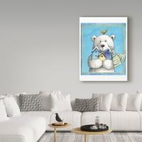Трговска марка ликовна уметност „Поларна мечка добредојде“ платно уметност од Мелинда Хипшер