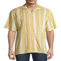 Без граници за кратки ракави за маж, печатена кошула од рајон