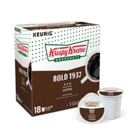 Krispy Kreme Bold K-Cup кафе-парчиња, темно печено, брои за пиварите на Keurig