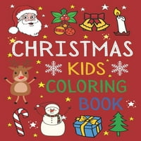 Книга за боење на Божиќни деца: Божиќни страници за боење за деца со смешни лесни и релаксирачки страници