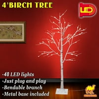 Силна камила 4ft LED Brewr Tree Light Wicicle Twinkling Flexible Christmas In & Outdoor Decor