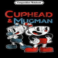 Композиција Бележник: Cuphead & Mugman Dynamic Duo Graphic Journal Botterbook Plank Leded Ruled Sulated Sages