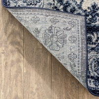 Добро ткаени Топкапи Монца Медалјон Ориентално сино гроздобер потресено 7'10 9'10 Област килим