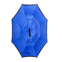 Обратна чадор - Автоматска рачка со отворена сина црна Ц - ветерница