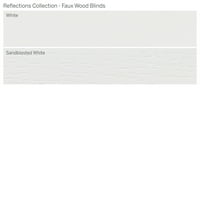 Колекција за прилагодени рефлексии, 2 ролетни за безобразни дрво, бели, 3 8 ширина 48 Должина