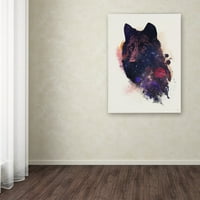 Трговска марка ликовна уметност „Универзален волк“ платно уметност од Роберт Фаркас