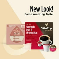 Витакуп тенок кафе-парчиња за диета и метаболизам w garcinia, витамини со влакна и б, рециклирачки единечни