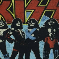 Машки гроздобер бакнеж Светска турнеја '77 Графички мета за кратки ракави на бендот