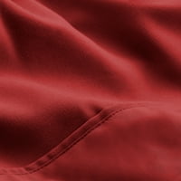Голи домашен микрофибер 5-парчен црвен и црвен кревет во торба, близнак XL