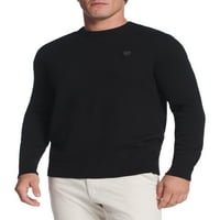 Chaps Mens Classic Fit памук цврст џемпер на екипаж