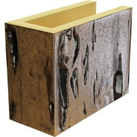 Ekena Millwork 6 H 10 D 48 W Pecky Cypress Faa Wood Camplace Mantel Kit W alamo Corbels, Premium AdEd