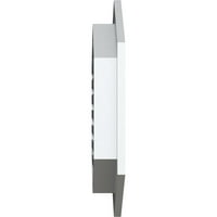 Ekena Millwork 36 W 34 H вертикално врвови со врв на венчаница: Функционален, PVC Gable Vent W 1 4 рамка за