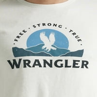 Графичко лого на Wrangler® Megric Logo Tee со кратки ракави, големини S-3XL