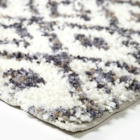 Ориан килими луксузни глобални меки бели области килим, 7'10 10'10