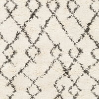 Уметнички ткајачи Бербер Шаг Трелис област килим, беж, 3'1 4'11