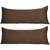 Уникатни поволни цени за свиленкаста сатенска перница на телото покрива кафеава 20 54