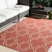 Уметнички ткајачи Алфреско Трелис област килим, крем за 'рѓа, 8'10 12'10