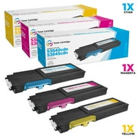 Компатибилни замени за Dell S3840CDN & S3845CDN сет на дополнителни касети со тонер во боја со висок принос: