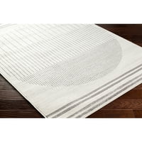 Уметнички ткајачи Флоранза Геометриска област килим, светло сиво бело, 5'3 7'1