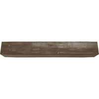 Ekena Millwork 10 W 6 H 8'l 3-страничен песок од мијалник, дрвен тавански зрак, гроздобер махагони